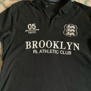 Men’s black collared shirt